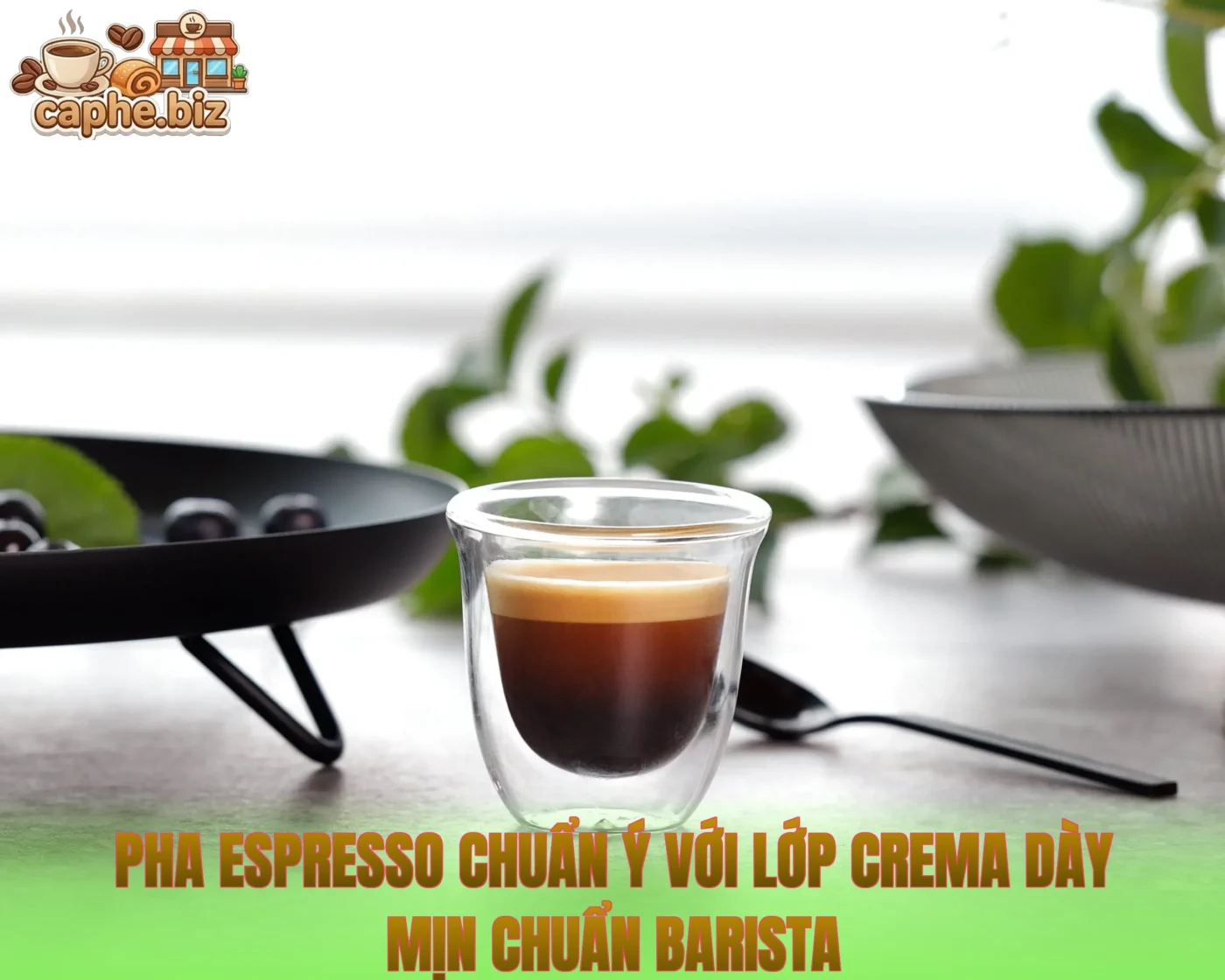 Pha Espresso Chuẩn Ý Với Lớp Crema Dày Mịn Chuẩn Barista