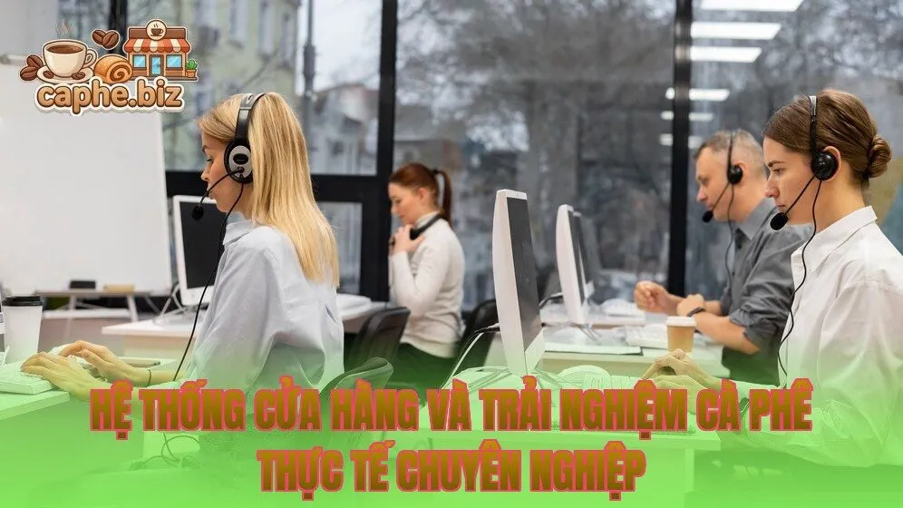 Hệ thống cửa hàng và trải nghiệm cà phê thực tế chuyên nghiệp