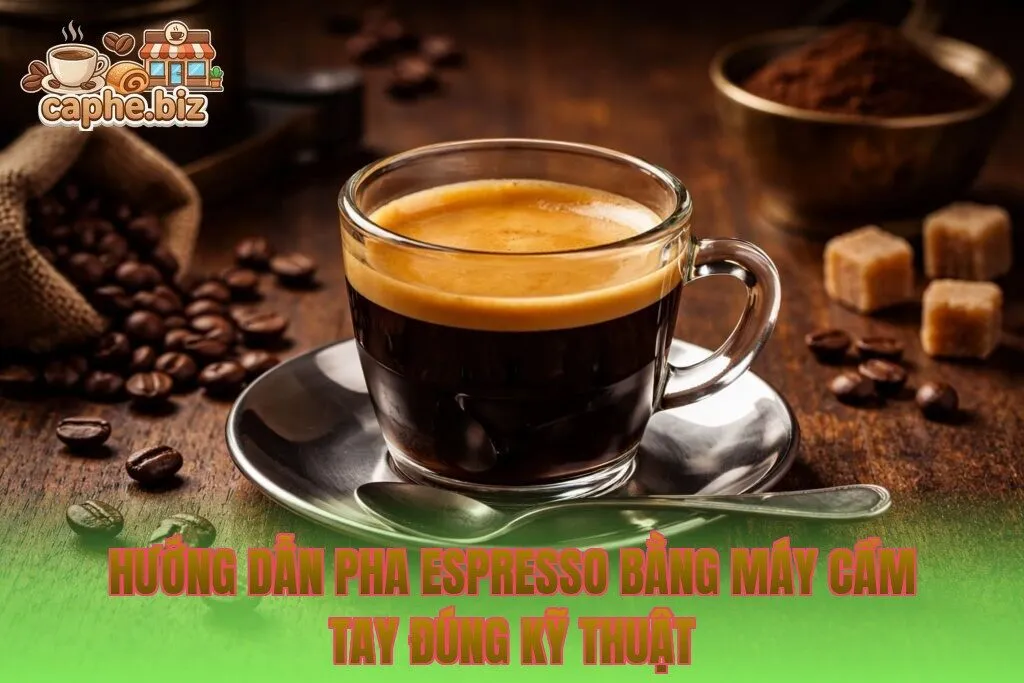 Hướng dẫn pha Espresso bằng máy cầm tay đúng kỹ thuật