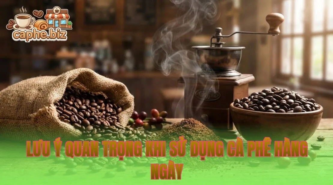 Lưu ý quan trọng khi sử dụng cà phê hàng ngày
