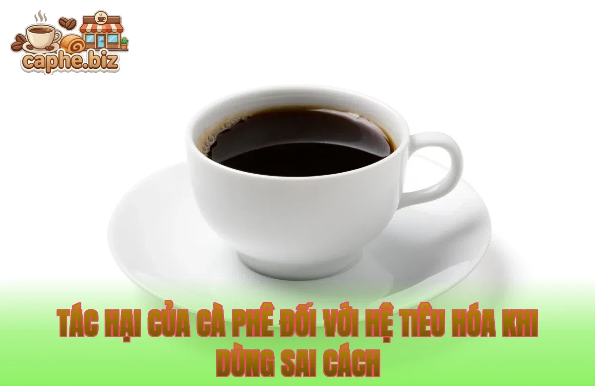 Tác hại của cà phê đối với hệ tiêu hóa khi dùng sai cách