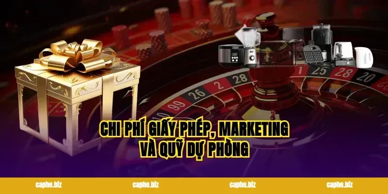 Chi phí giấy phép, marketing và quỹ dự phòng